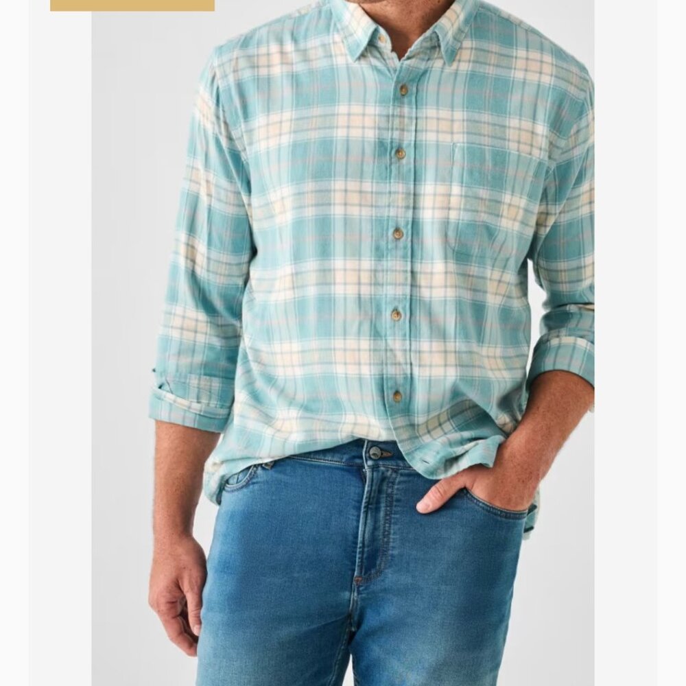 Faherty The All Time Shirt Long Sleeve Westpart Plaid Size XXL NWT $ 158
